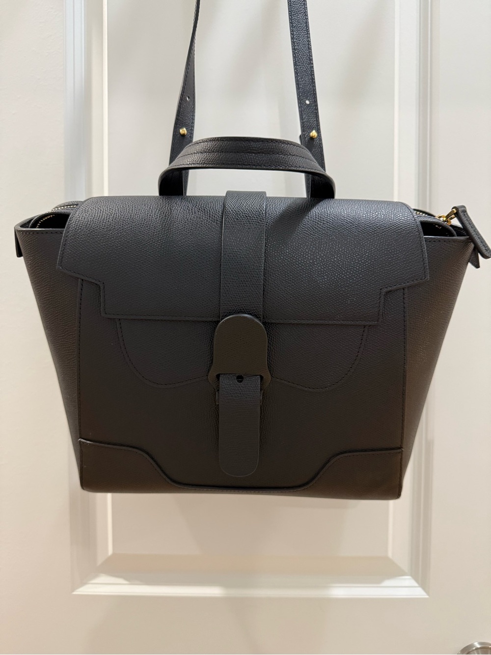 Senreve Midi Maestra in Black (convertible crossbody satchel to backpack)